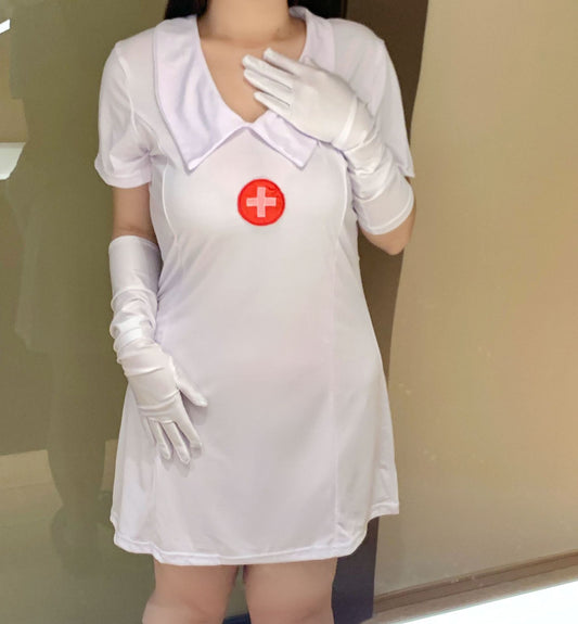Plus size sexy lingerie women's extra fat and fat qima chainsaw Devil Hunter Halloween anime nurse suit corner clothing