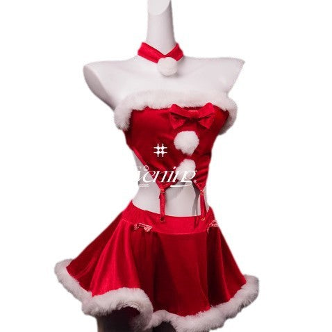 Yi Mengyao Sex Underwear Christmas Dress Sexy Bunny Uniform suit Elk Passion Dress Cosplay