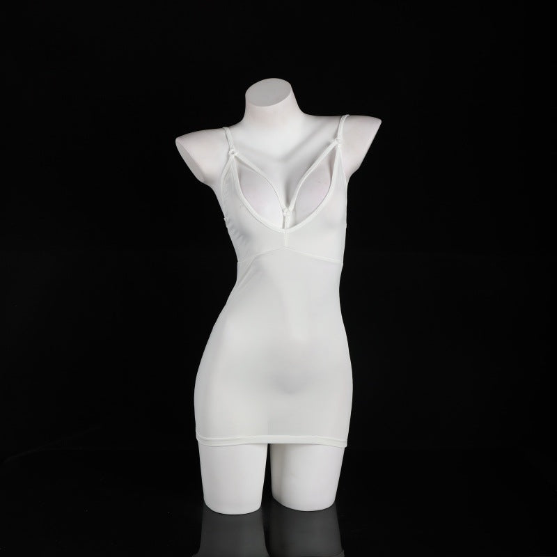 LS Sexy One-Piece Stepmother Dress No Need to Take Off Bed See-Through Sexy Underwear Sexual Pajamas Exposed Women's Clothes